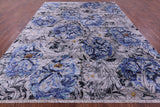 Contemporary Hand Knotted 100% Silk Rug - 8' 9" X 12' 2"