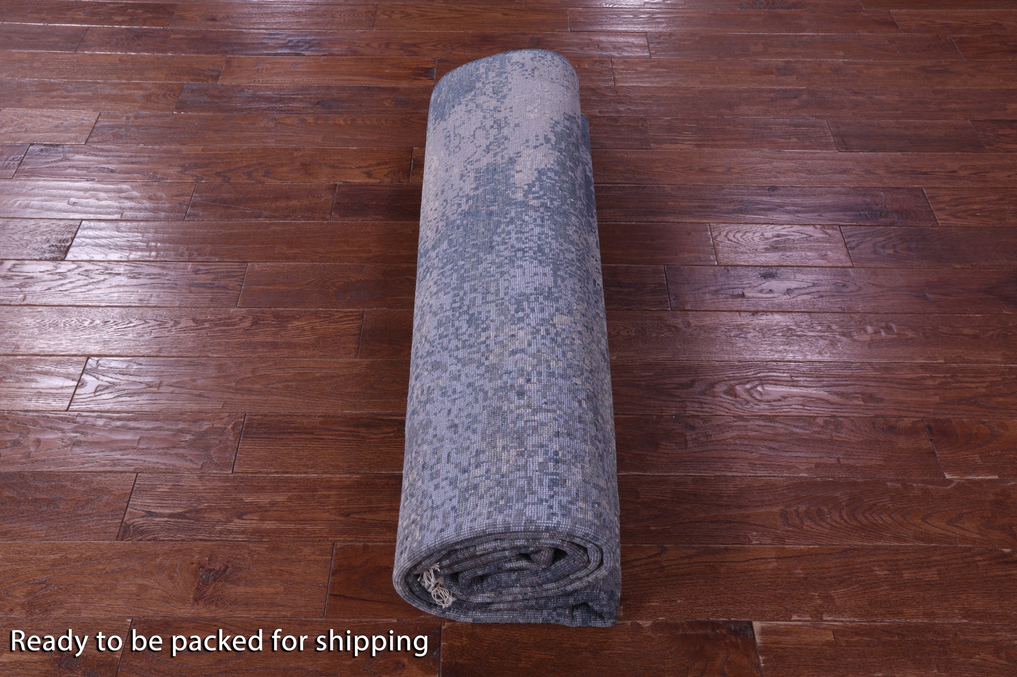 SUPER SALE Abstract Contemporary Hand Knotted Wool & Silk Rug - 7' 11" X 10' 1"