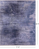 SUPER SALE Abstract Contemporary Hand Knotted Wool & Silk Rug - 7' 11" X 10' 1"