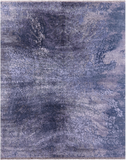 SUPER SALE Abstract Contemporary Hand Knotted Wool & Silk Rug - 7' 11" X 10' 1"
