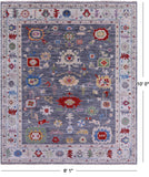 Grey Turkish Oushak Hand Knotted Wool Rug - 8' 1" X 10' 0" - Golden Nile