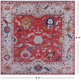 Square Turkish Oushak Hand Knotted Wool Rug - 8' 3" X 8' 4" - Golden Nile