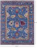 Blue Turkish Oushak Hand Knotted Wool Rug - 8' 11" X 12' 1" - Golden Nile