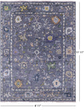 Grey Turkish Oushak Hand Knotted Wool Rug - 8' 11" X 11' 11" - Golden Nile