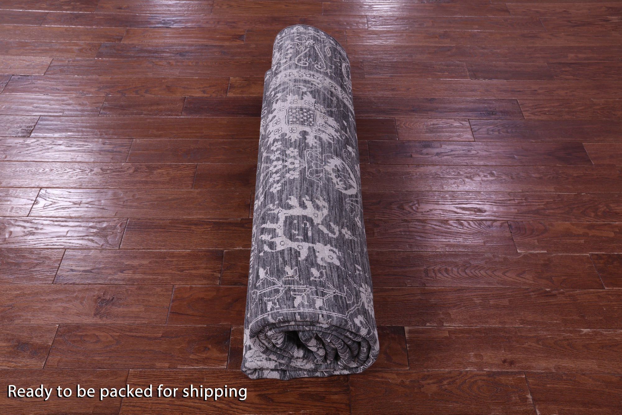 SUPER SALE Grey Persian Hand Knotted Wool & Silk Rug - 8' 0" X 10' 2"