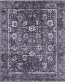SUPER SALE Grey Persian Hand Knotted Wool & Silk Rug - 8' 0" X 10' 2"