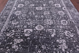 SUPER SALE Grey Persian Hand Knotted Wool & Silk Rug - 8' 0" X 10' 2"