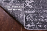 SUPER SALE Grey Persian Hand Knotted Wool & Silk Rug - 8' 0" X 10' 2"