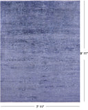 SUPER SALE Modern Hand Knotted Wool & Silk Rug - 7' 11" X 9' 11"