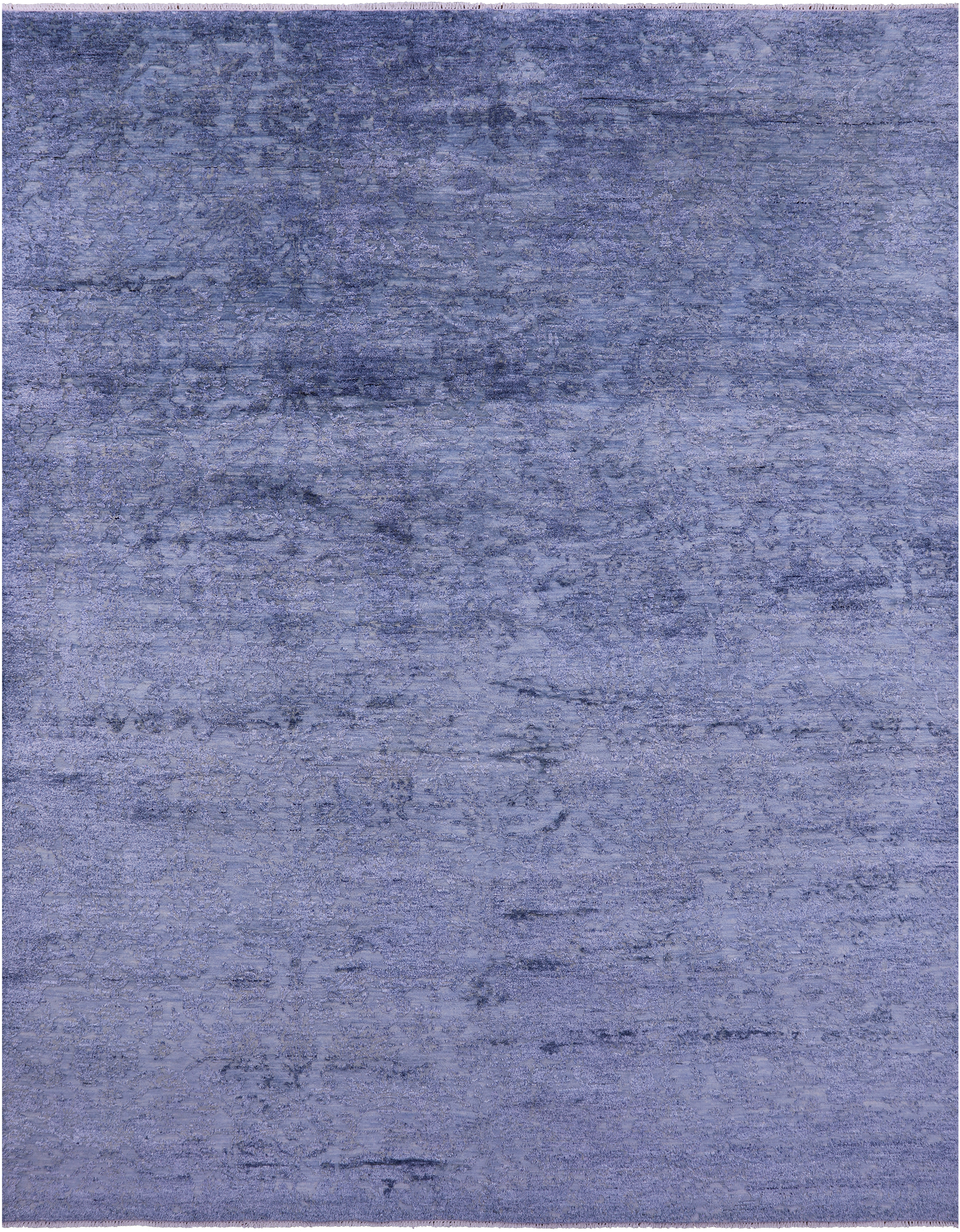 SUPER SALE Modern Hand Knotted Wool & Silk Rug - 7' 11" X 9' 11"