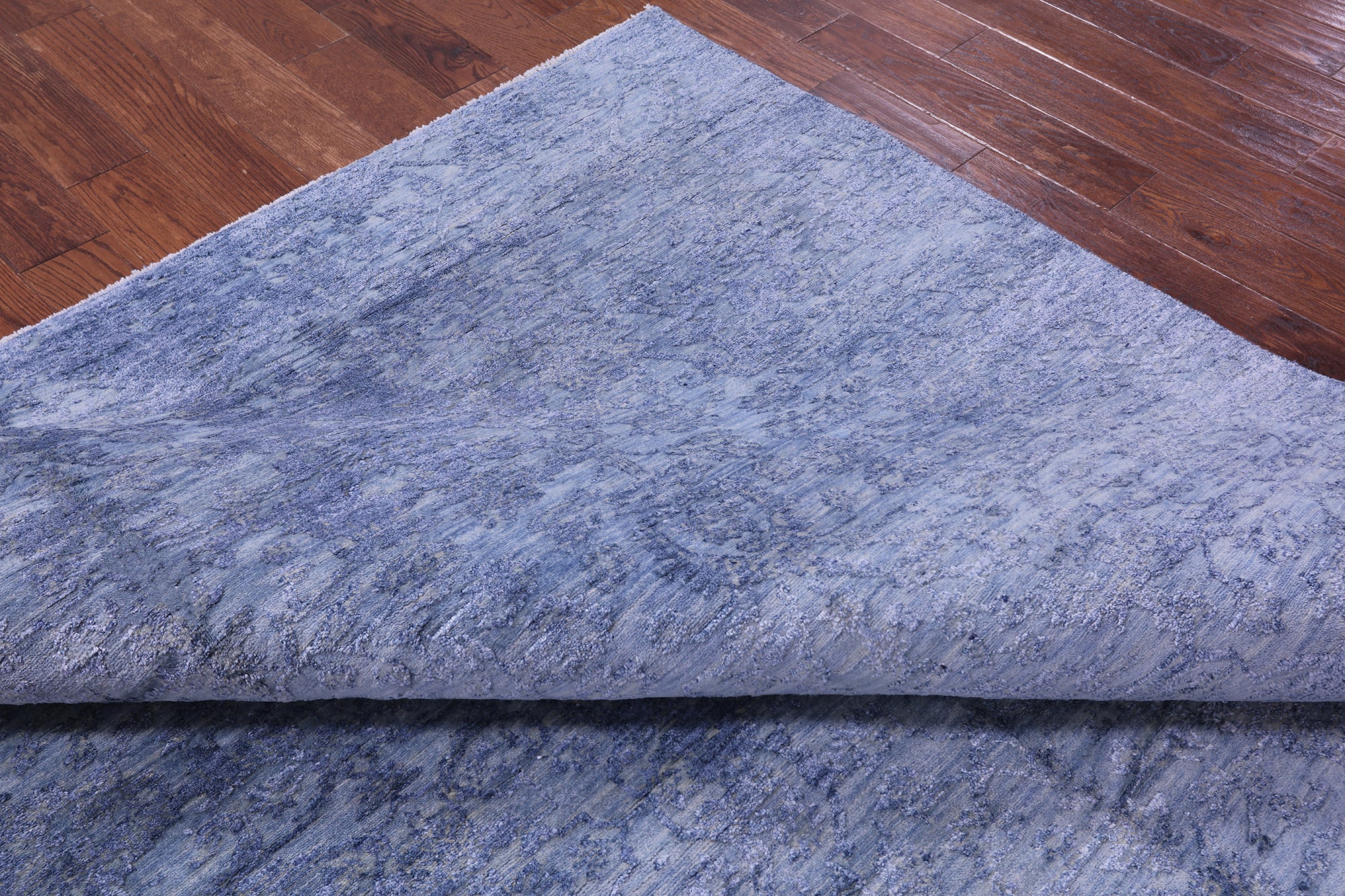 SUPER SALE Modern Hand Knotted Wool & Silk Rug - 7' 11" X 9' 11"