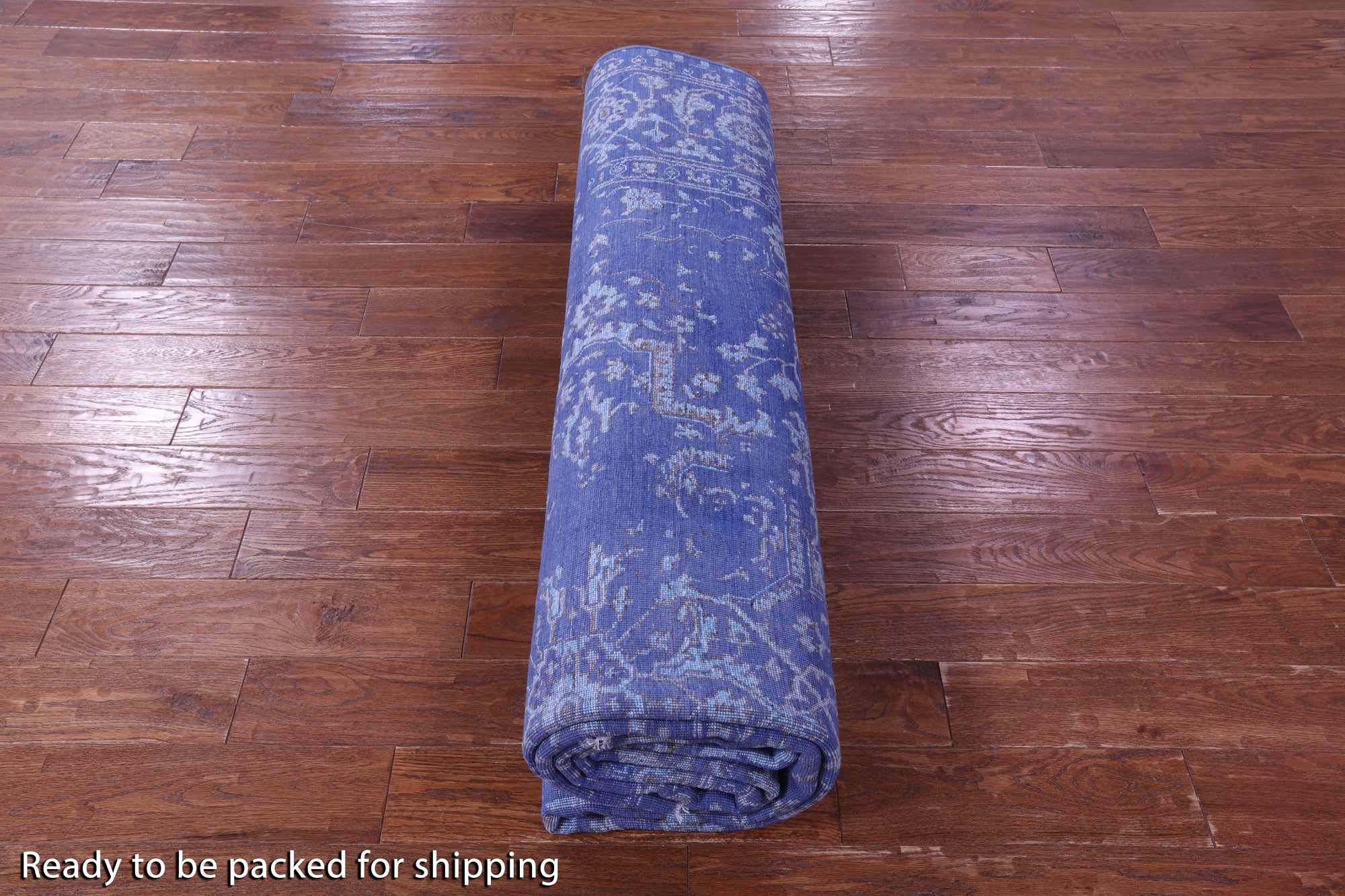 SUPER SALE Blue Persian Heriz Serapi Hand Knotted Wool & Silk Rug - 8' 10" X 12' 2"