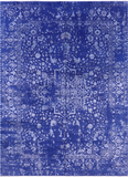 SUPER SALE Blue Persian Heriz Serapi Hand Knotted Wool & Silk Rug - 8' 10" X 12' 2"