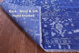 SUPER SALE Blue Persian Heriz Serapi Hand Knotted Wool & Silk Rug - 8' 10" X 12' 2"