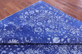 SUPER SALE Blue Persian Heriz Serapi Hand Knotted Wool & Silk Rug - 8' 10" X 12' 2"