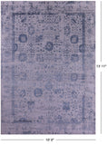Grey Persian Hand Knotted Wool & Silk Rug - 10' 0" X 13' 11" - Golden Nile