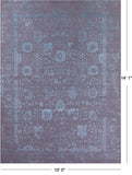 Grey Persian Hand Knotted Wool & Silk Rug - 10' 0" X 14' 1" - Golden Nile