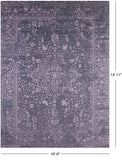 Grey Persian Fine Serapi Handmade Wool & Silk Rug - 10' 0" X 13' 11" - Golden Nile