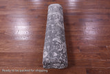 SUPER SALE Grey Persian Hand Knotted Wool & Silk Rug - 9' 0" X 12' 0"