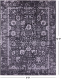 SUPER SALE Grey Persian Hand Knotted Wool & Silk Rug - 9' 0" X 12' 0"