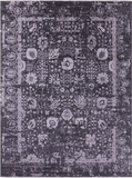 SUPER SALE Grey Persian Hand Knotted Wool & Silk Rug - 9' 0" X 12' 0"