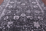 SUPER SALE Grey Persian Hand Knotted Wool & Silk Rug - 9' 0" X 12' 0"