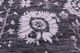 SUPER SALE Grey Persian Hand Knotted Wool & Silk Rug - 9' 0" X 12' 0"