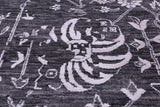 SUPER SALE Grey Persian Hand Knotted Wool & Silk Rug - 9' 0" X 12' 0"
