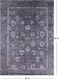 Grey Persian Hand Knotted Wool & Silk Rug - 10' 2" X 14' 2" - Golden Nile