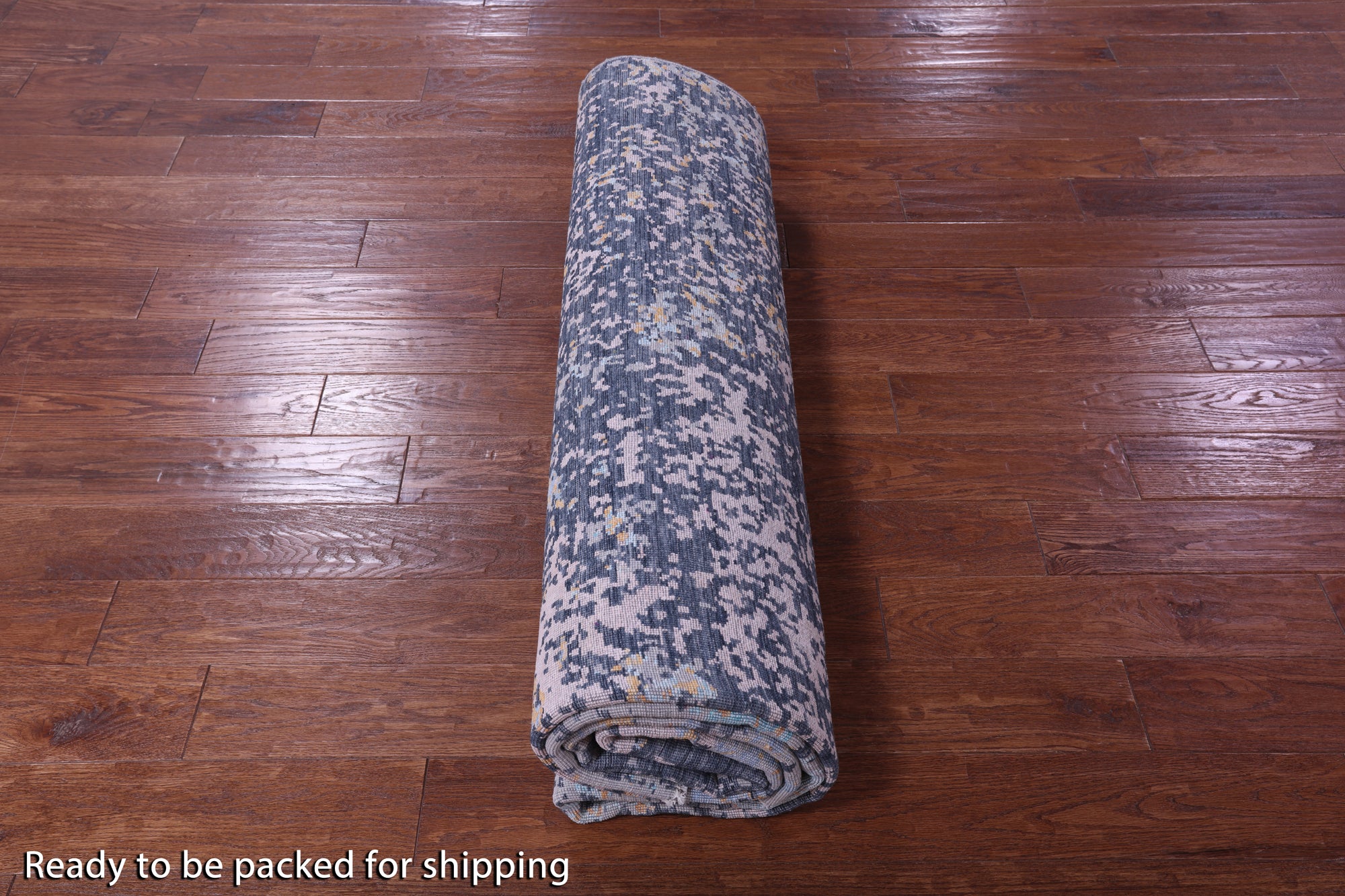 SUPER SALE Abstract Contemporary Handmade Wool & Silk Rug - 7' 11" X 10' 4"