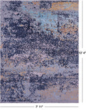 SUPER SALE Abstract Contemporary Handmade Wool & Silk Rug - 7' 11" X 10' 4"