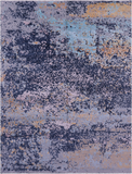 SUPER SALE Abstract Contemporary Handmade Wool & Silk Rug - 7' 11" X 10' 4"