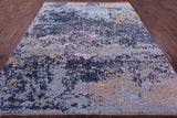SUPER SALE Abstract Contemporary Handmade Wool & Silk Rug - 7' 11" X 10' 4"