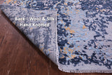 SUPER SALE Abstract Contemporary Handmade Wool & Silk Rug - 7' 11" X 10' 4"