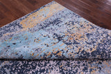 SUPER SALE Abstract Contemporary Handmade Wool & Silk Rug - 7' 11" X 10' 4"