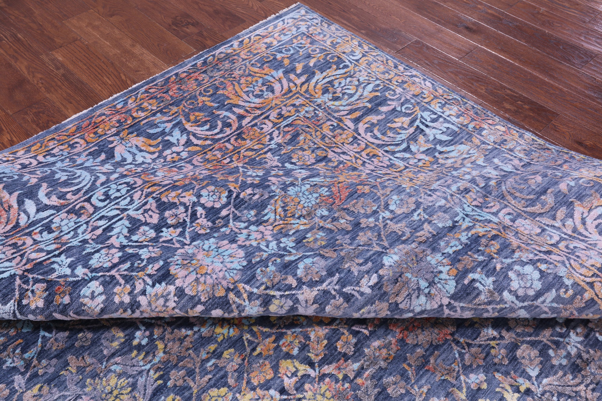 SUPER SALE Persian Handmade Wool & Silk Rug - 9' 1" X 12' 3"