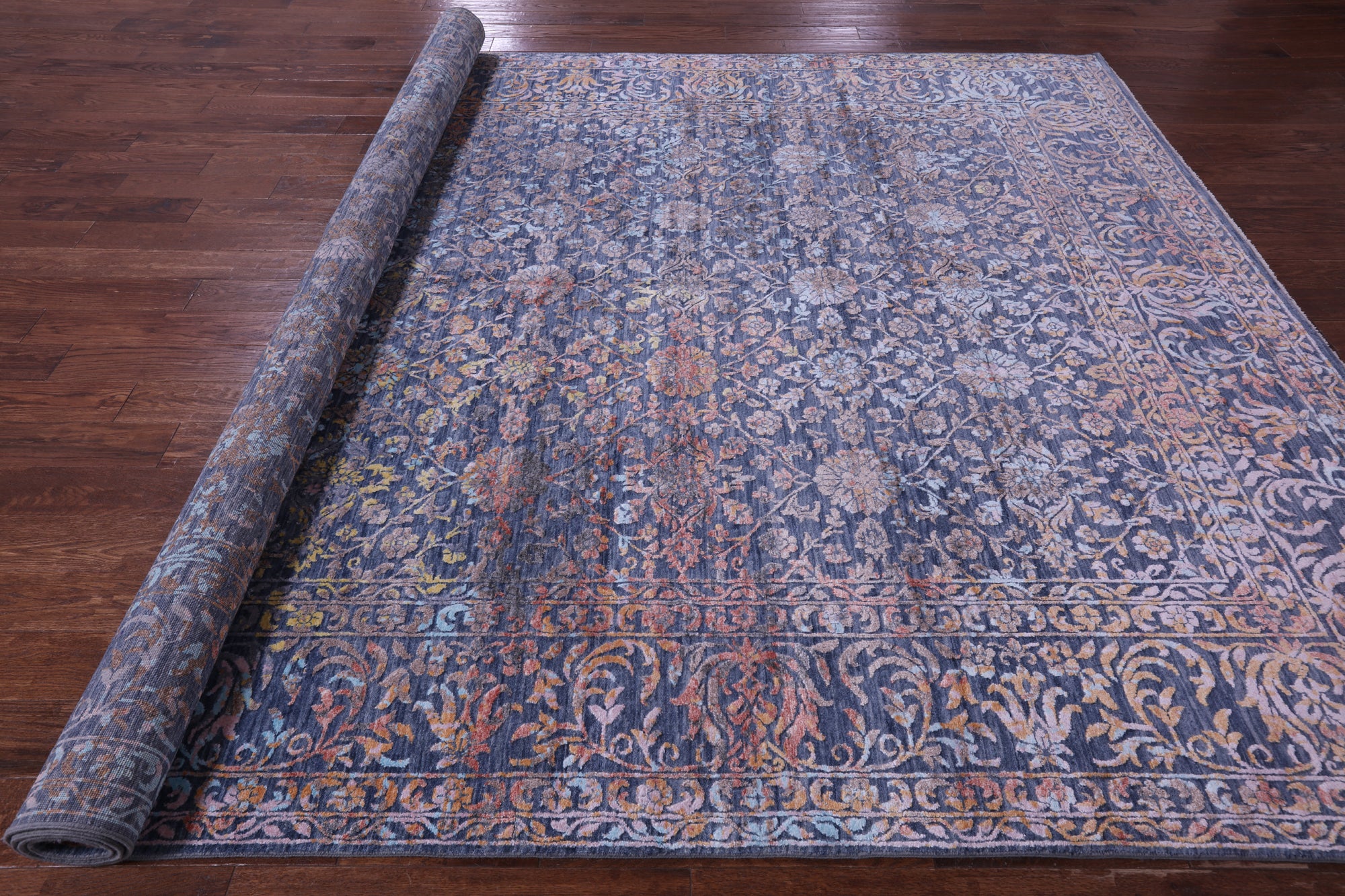 SUPER SALE Persian Handmade Wool & Silk Rug - 9' 1" X 12' 3"