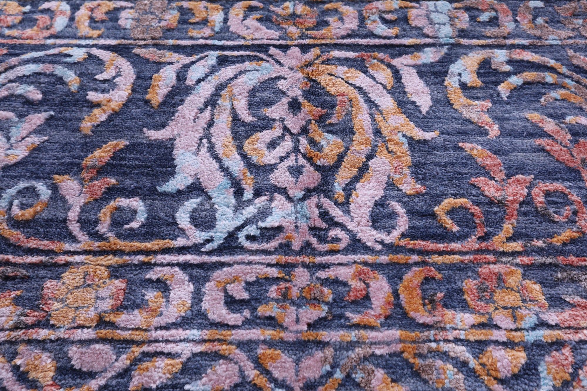 SUPER SALE Persian Handmade Wool & Silk Rug - 9' 1" X 12' 3"