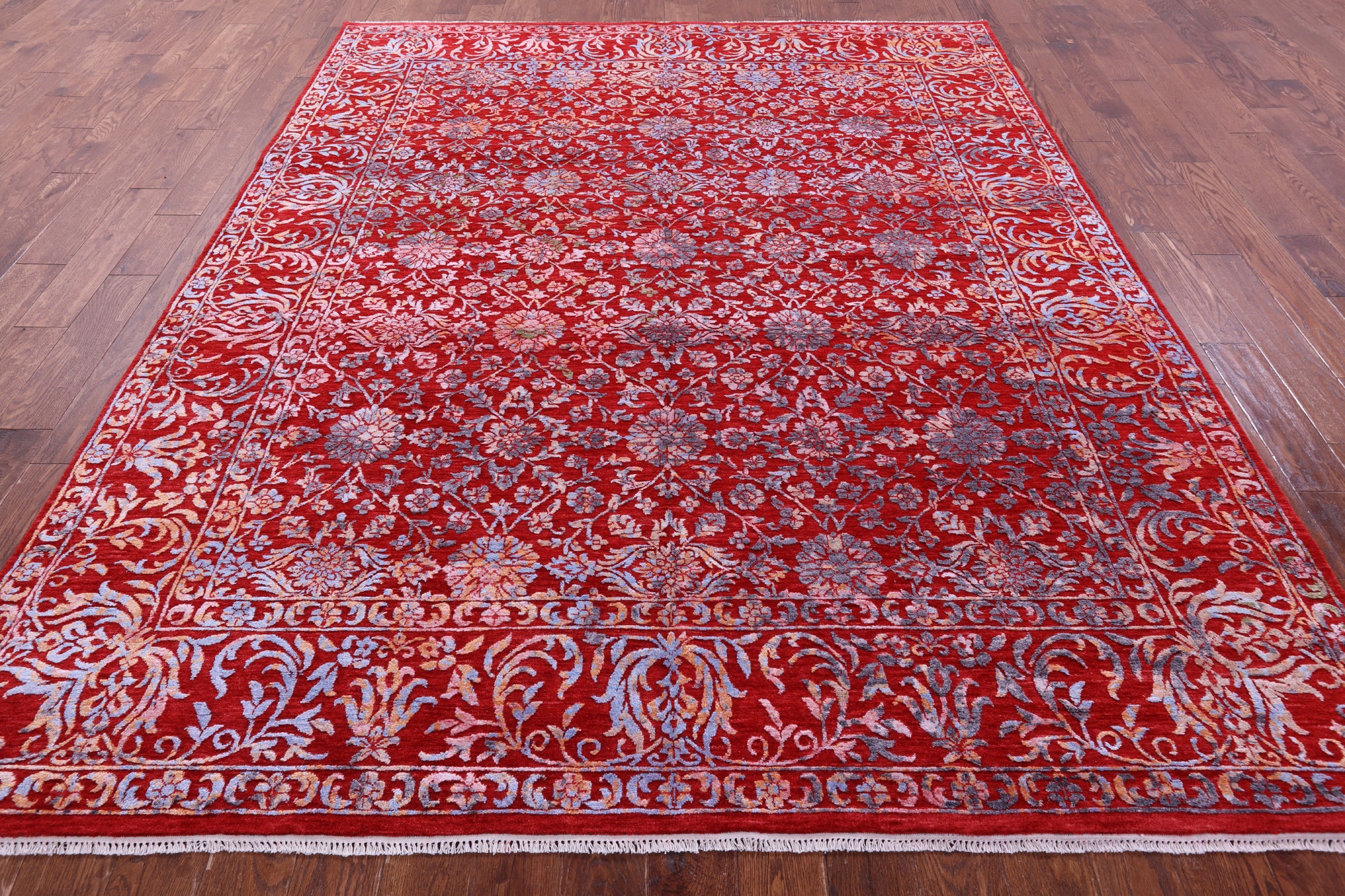 SUPER SALE Red Persian Hand Knotted Wool Rug - 8' 0" X 10' 0"