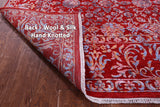 SUPER SALE Red Persian Hand Knotted Wool Rug - 8' 0" X 10' 0"