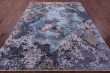 SUPER SALE Contemporary Hand Knotted Wool & Silk Rug - 7' 9" X 10' 2"