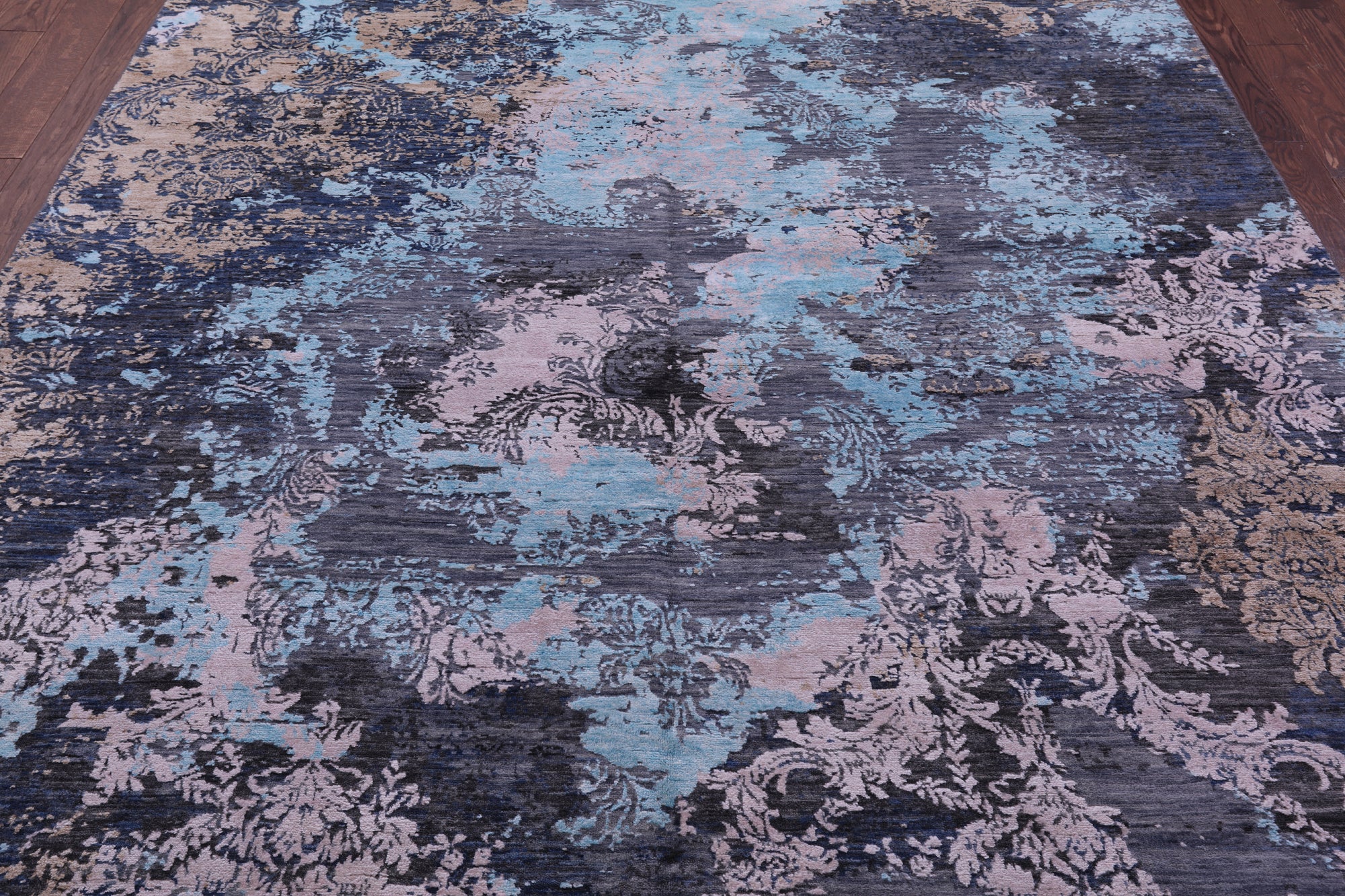 SUPER SALE Contemporary Hand Knotted Wool & Silk Rug - 7' 9" X 10' 2"