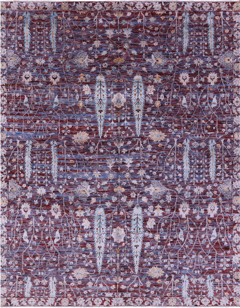 Persian Ziegler Hand Knotted Wool & Silk Rug - 8' 0" X 10' 0"