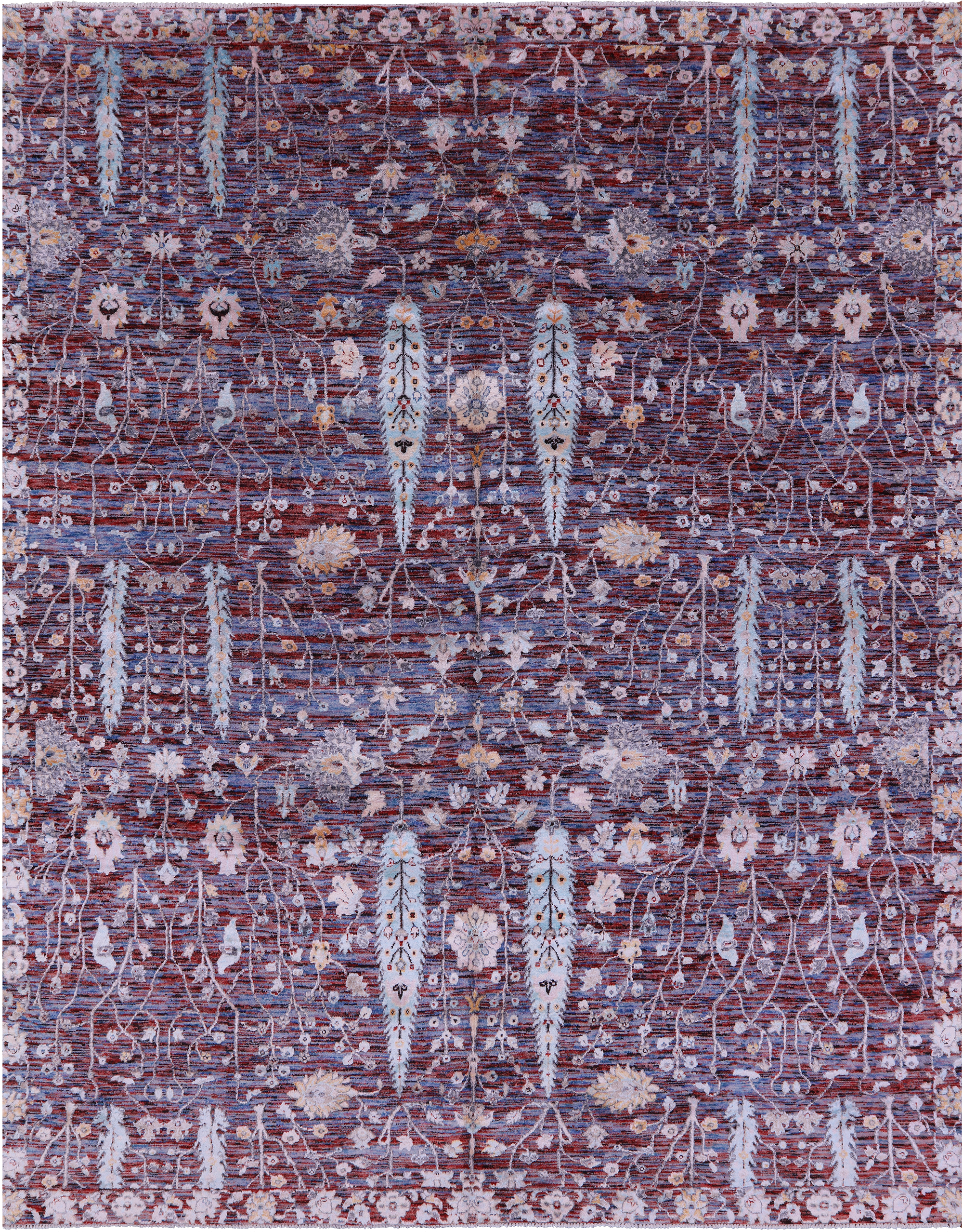 Persian Ziegler Hand Knotted Wool & Silk Rug - 8' 0" X 10' 0"