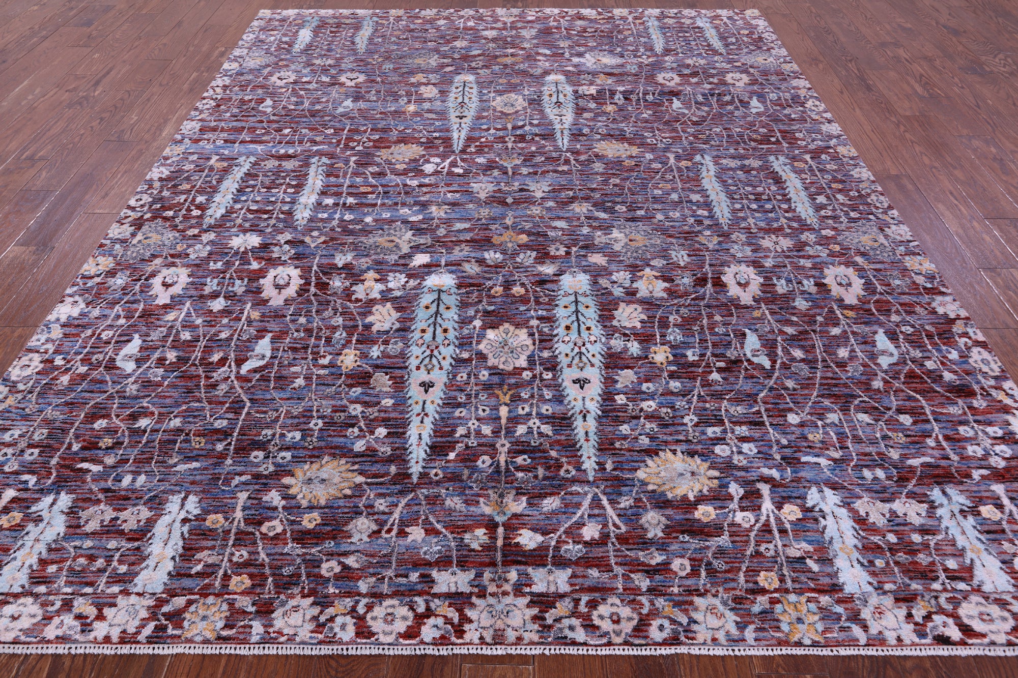 Persian Ziegler Hand Knotted Wool & Silk Rug - 8' 0" X 10' 0"