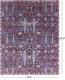 Persian Ziegler Hand Knotted Wool & Silk Rug - 8' 0" X 10' 0"