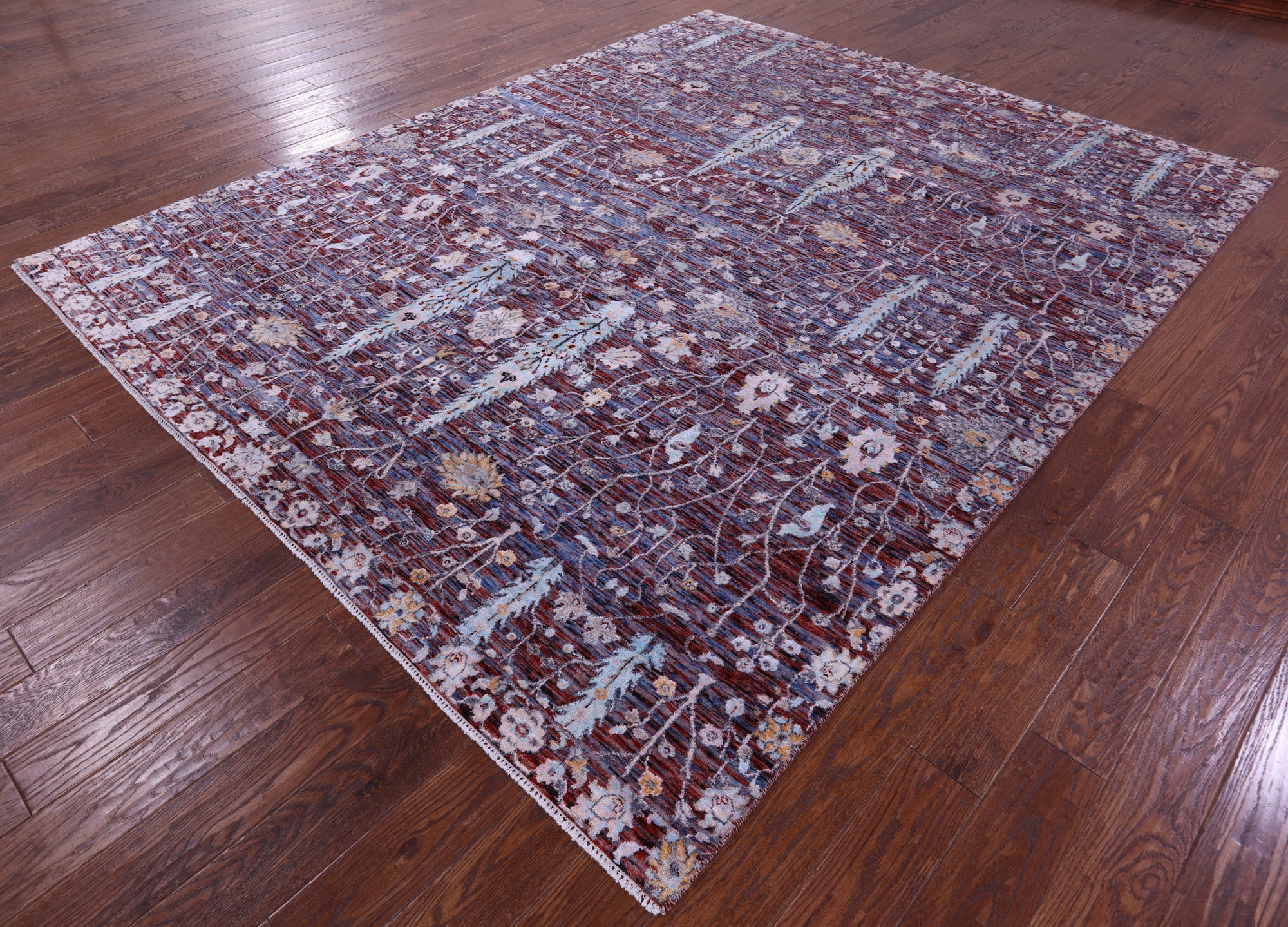 Persian Ziegler Hand Knotted Wool & Silk Rug - 8' 0" X 10' 0"