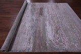 SUPER SALE Contemporary Hand Knotted Wool & Silk Rug - 9' 0" X 11' 6"