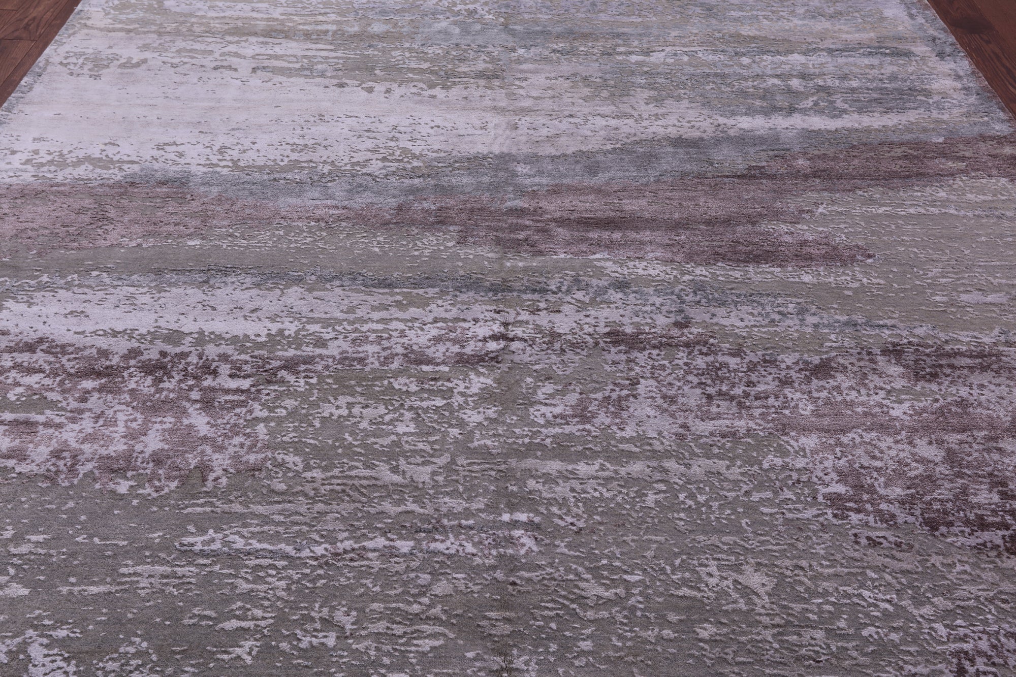 SUPER SALE Contemporary Hand Knotted Wool & Silk Rug - 9' 0" X 11' 6"