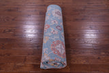 Blue Persian Hand Knotted Wool & Silk Rug - 9' 1" X 12' 3" - Golden Nile